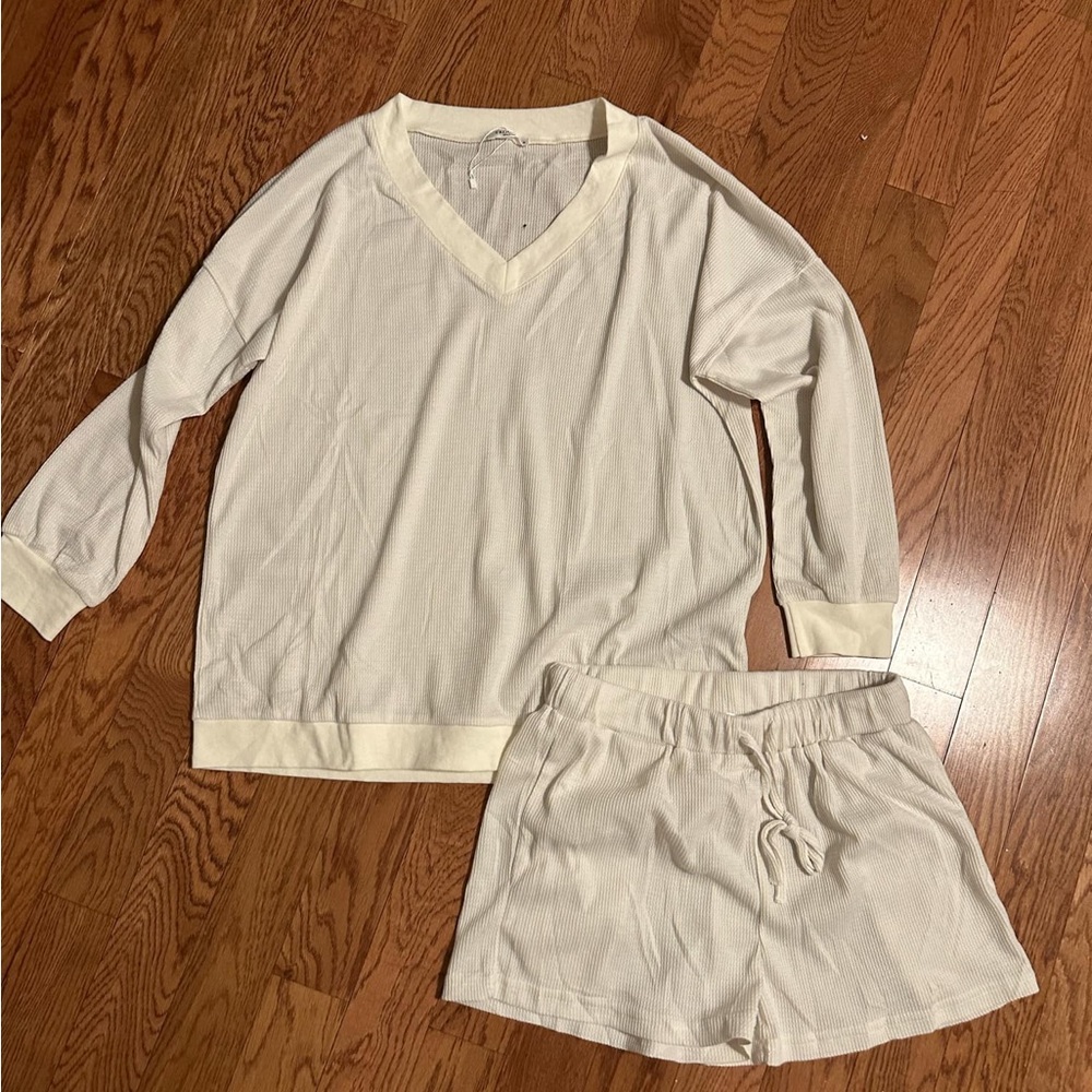 Women's Cream Sleepwear Set